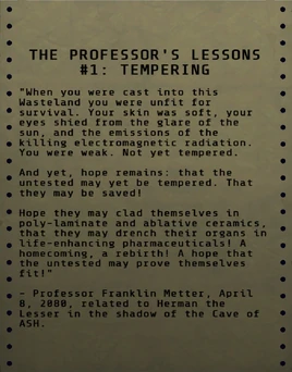 FO76BS Note Meditations Tempering PTS