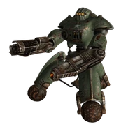 Військовий робот-охоронець з гатлинг-лазером