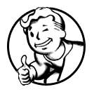 Vault Boy on the Fallout Tactics game box