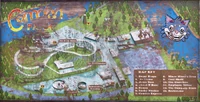 A map of the park, as displayed on a sign by the front entrance