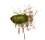 Trozo radioactivo arrojado por la segadora