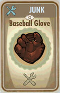 Baseball glove card