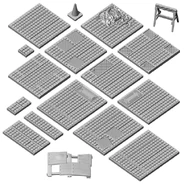 Vault flooring, traffic cone, sign