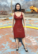 Красное платье на женском персонаже