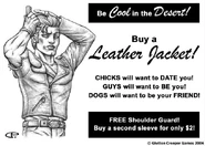 Leather jacket ad from Fallout d20
