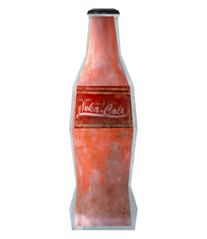 Fallout Nuka Cola Wild Glass Bottle + 10 Bottle Caps Rocket