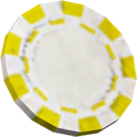 Yellow poker chip