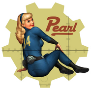 A pinup art mostrada no bombardeiro restaurado, demonstrando uma Pearl mais jovem