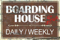 Boarding house sign