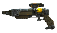 Modifications: short barrel, sharpshooter's grip, scope, beam focuser