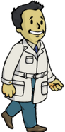 James wearing an expert lab coat