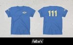 The Vault 111 t-shirt, as advertised on the Fallout 4 Club.