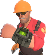 The Engineer wearing the Pip-Boy