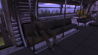 Dead settler in a train car near the veiled sundew grove