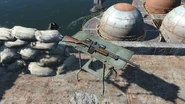 Sniper rifle on the roof