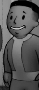 African American Vault Boy in the "Leaving The Vault" video of Vault-Tec