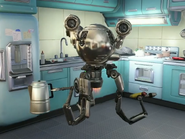 Codsworth antes de la guerra, con un café