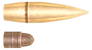 5.56mm bullet compared to a .22LR bullet