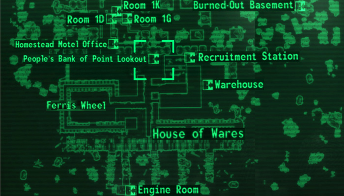 Fallout 3, Point Lookout interactive map