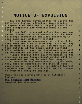 FO76 notice of expulsion