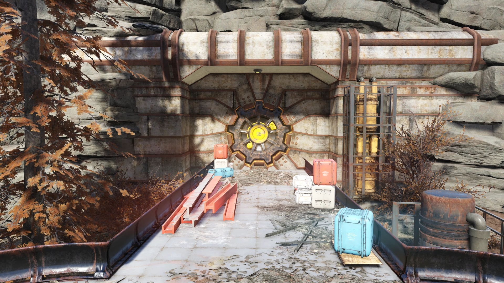 Fallout 76 Vault-Tec temaplatser.