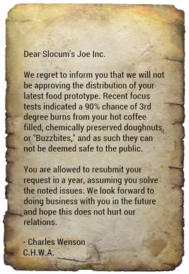 Notice to Slocum's Joe