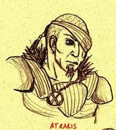 Concept art for Atraris, a character cut from the game.