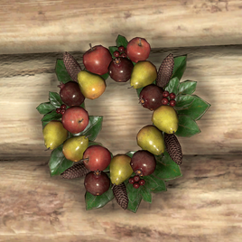 Plastic Fruit Wreath FO76
