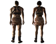 Tattered slave outfit back