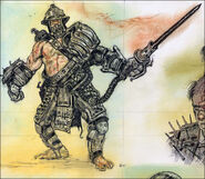 Raider with a Shishkebab. Concept art by Adam Adamowicz.