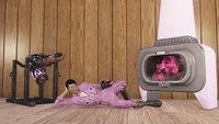 Pink vault fireplace