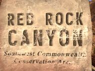 Placa do Red Rock Canyon Southwest Commonwealth.