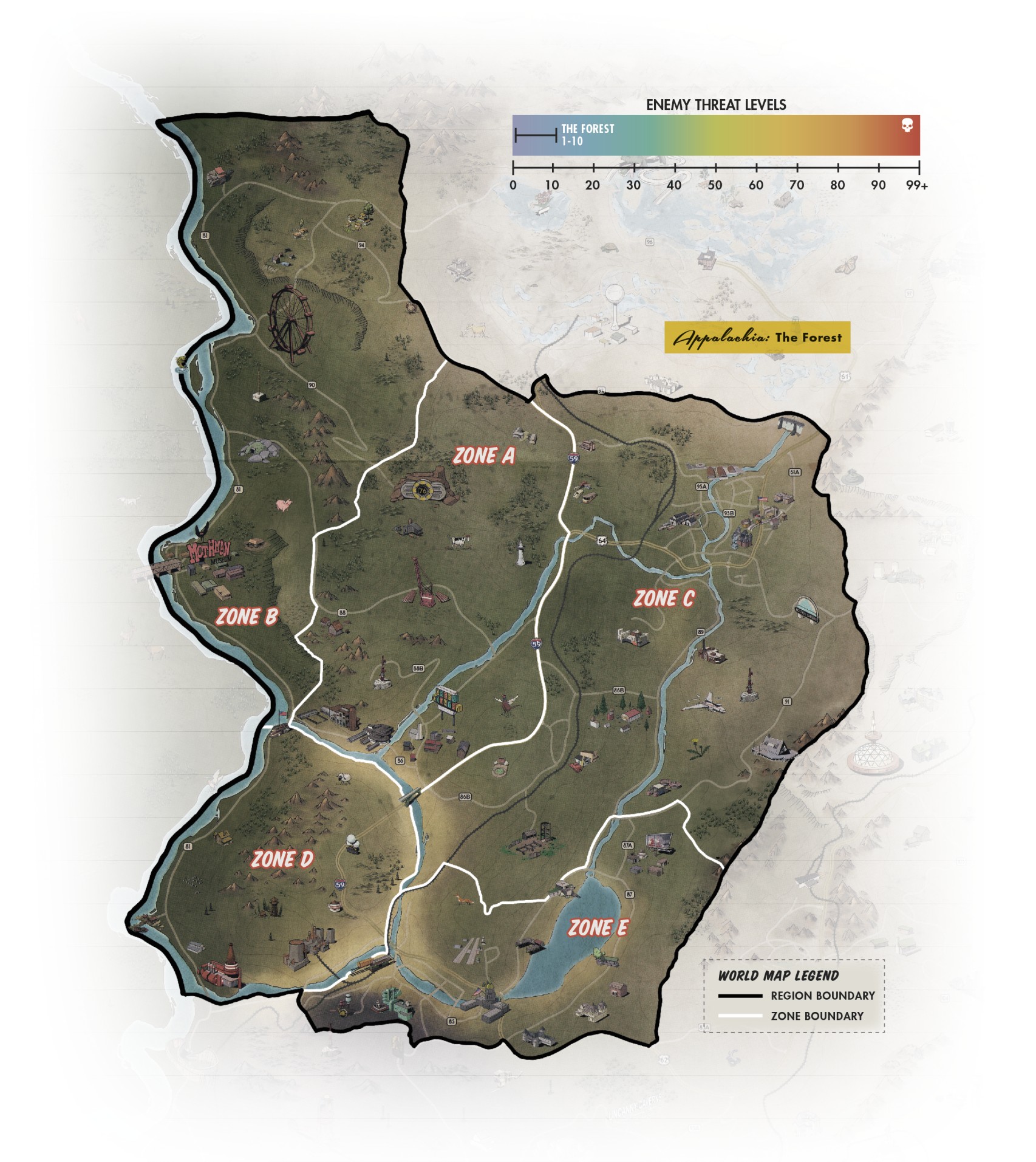 FALLOUT 76: Os 10 Mapas do Tesouro na Floresta. 