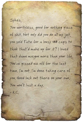 Sykes' old letter