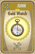 Gold watch card