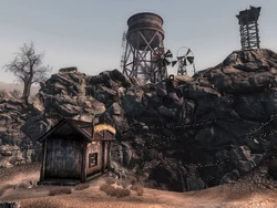 Les cavernes de Little Lamplight vues de l'extérieur