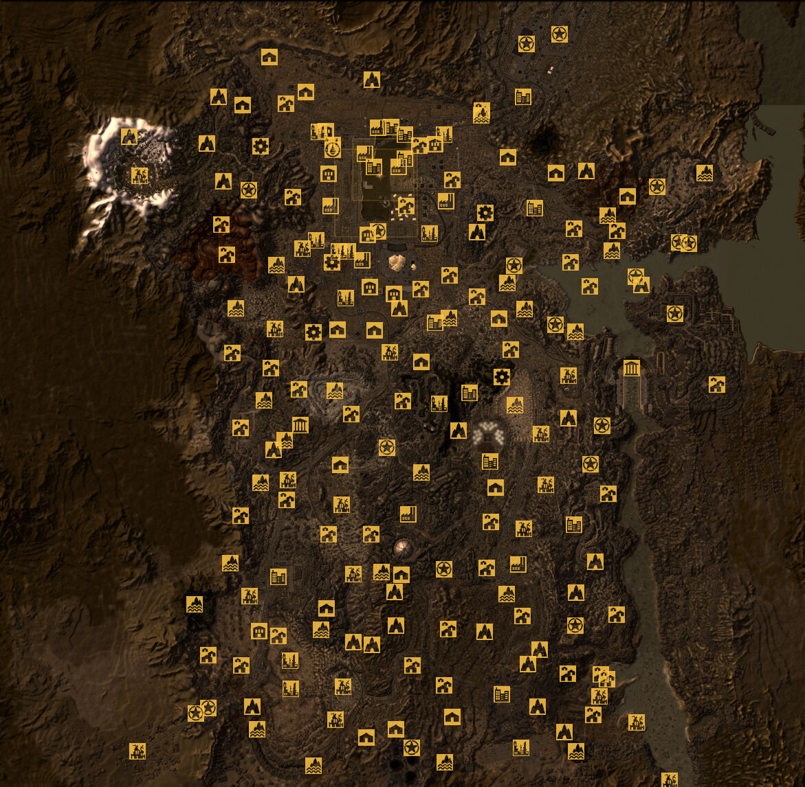 Fallout: New Vegas Mojave Wasteland North Region Map Map for Xbox 360 by  AbsoluteSteve - GameFAQs