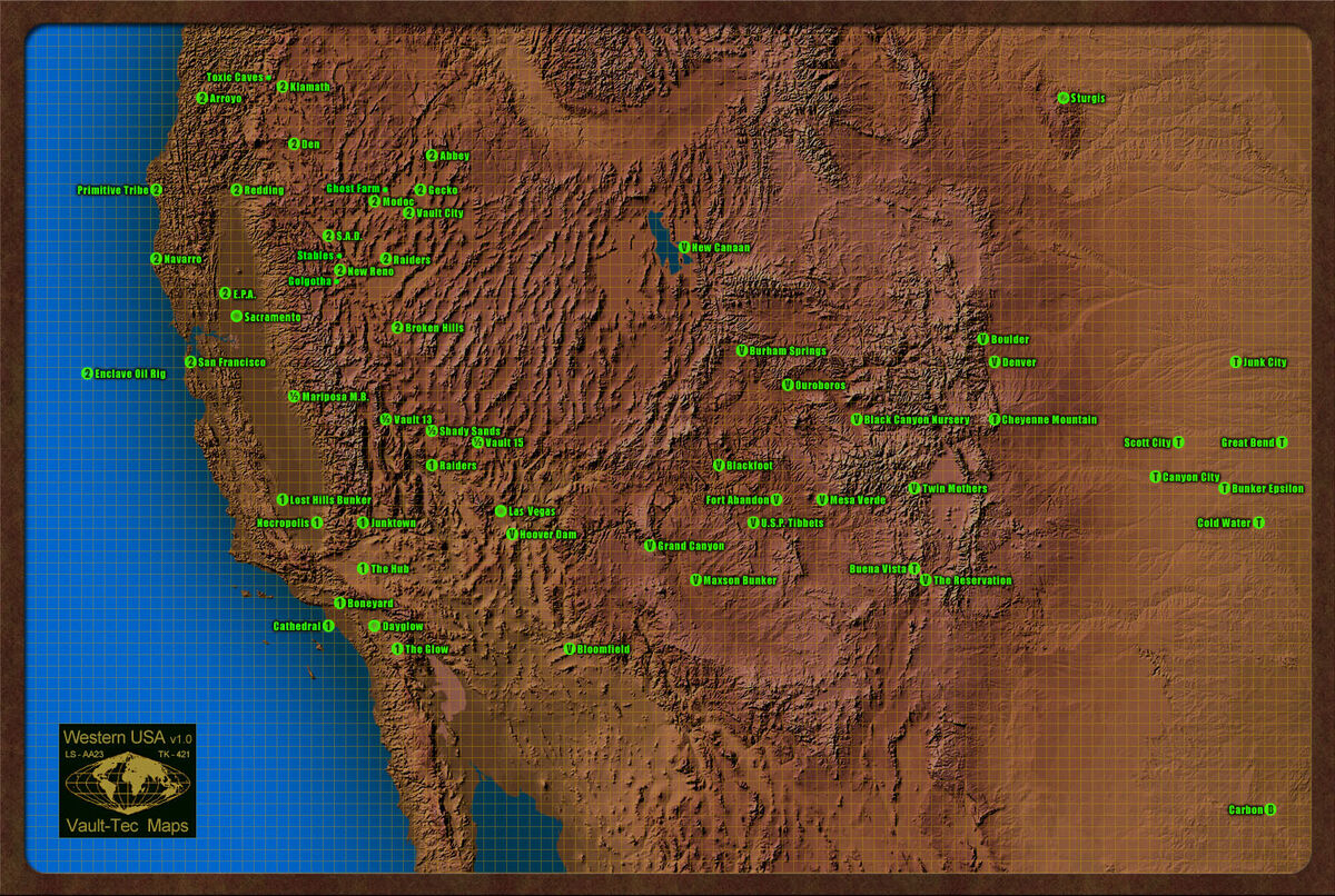 World map of Fallout