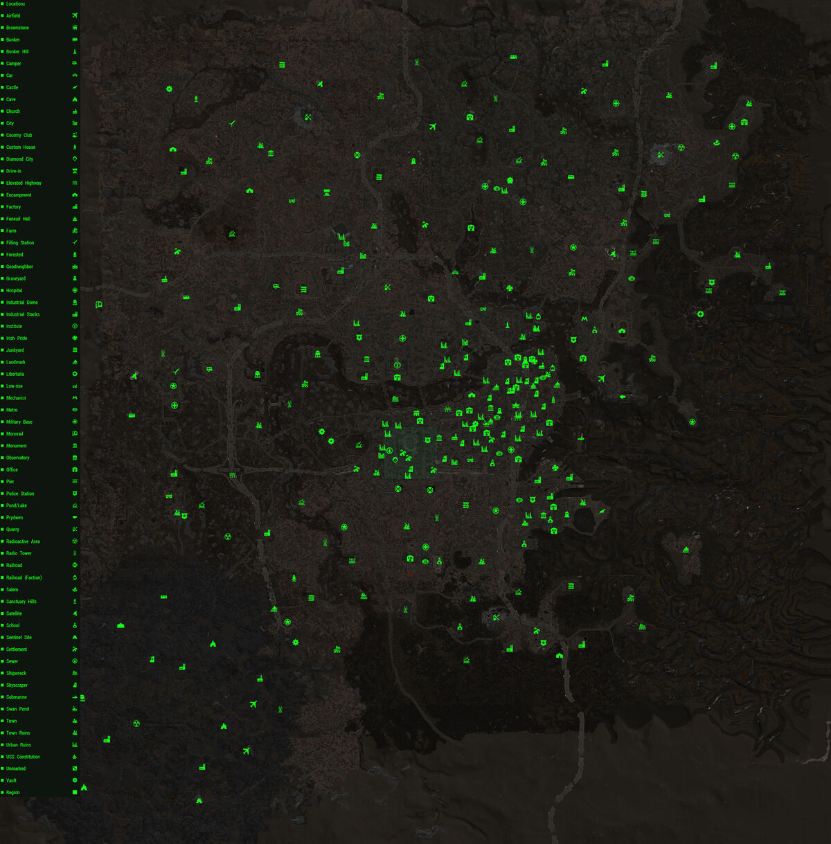 Fallout 4 Map Fallout Wiki Fandom