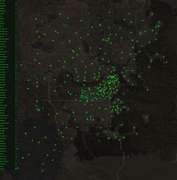 600 BLACK 1/4 map stick-on map dots