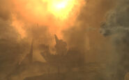 Vista de cerca de la explosión