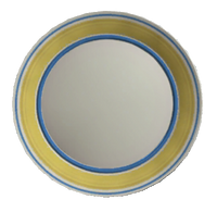 Yellow-trimmed plate