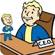 The icon for the trophy/achievement Vault-tec C.E.O.