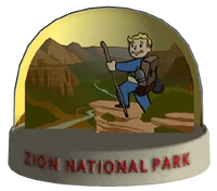 Zion NP snow globe