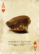 Collector's Edition playing card, featuring Oliver's cap