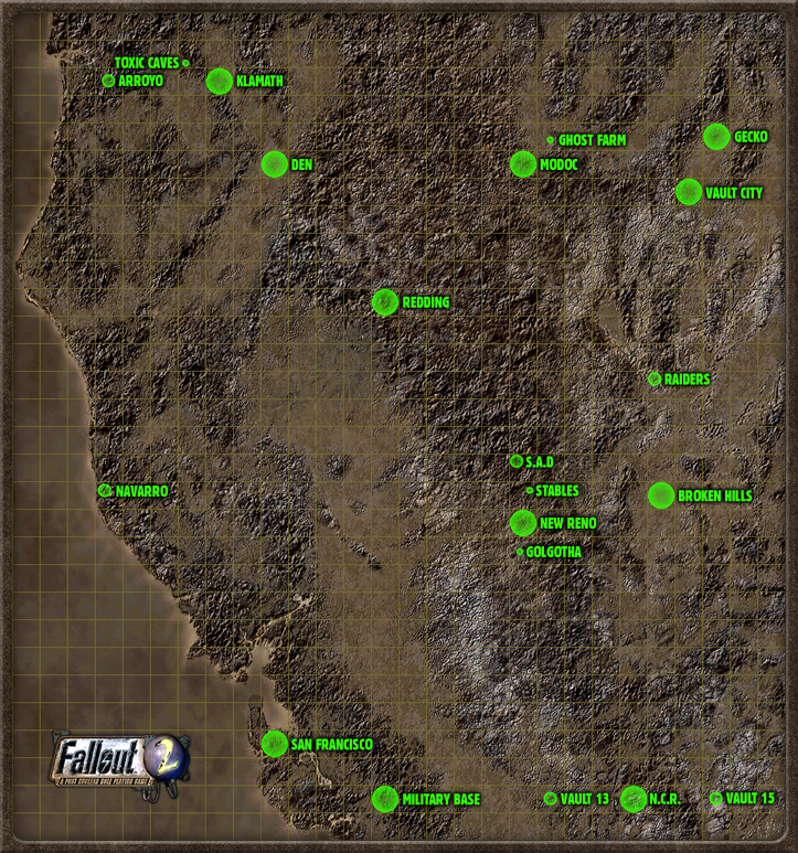 Fallout 3: Sector 1, sector 2, maps of the world