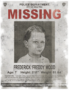 Affiche de disparition de Freddy Wood