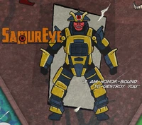 Samureye, a member of the Hubris Comics villain group, The Diabolicals