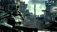 The T-45d power armor in the Fallout 3 teaser