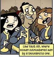 Vault 69 em uma tirinha de Penny Arcade